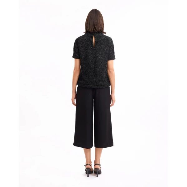 Gemy Maalouf Textured Top with Cropped Trousers, view 4