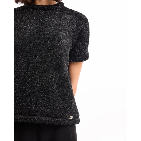 Gemy Maalouf Textured Top with Cropped Trousers, view 5