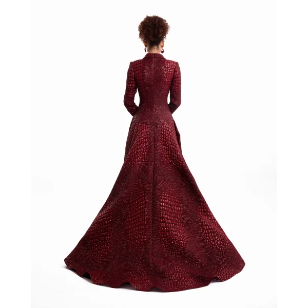 Gemy Maalouf Textured V-Neck Dress, view 4