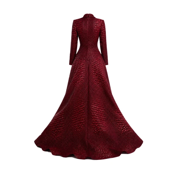 Gemy Maalouf Textured V-Neck Dress, view 6