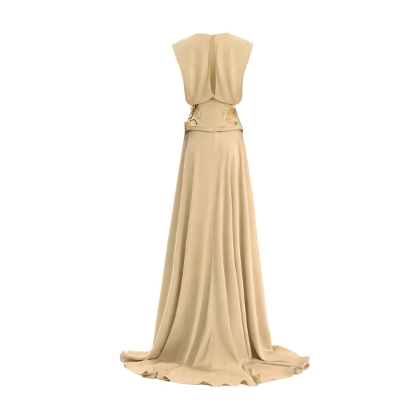 Gemy Maalouf V-Neck Beaded Dress, view 5