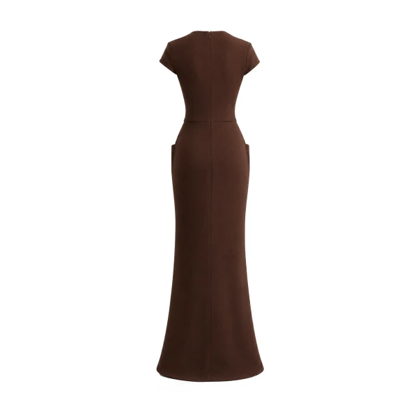 Gemy Maalouf V-Neck Embellished Dress, view 6