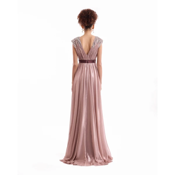 Gemy Maalouf V-Neck Pleated Dress, view 4