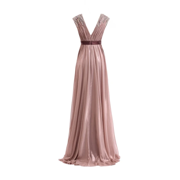 Gemy Maalouf V-Neck Pleated Dress, view 6