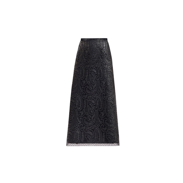 Gemy Maalouf V-Neck Puff Top with Leather Skirt