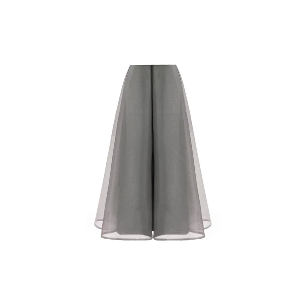 Gemy Maalouf V-Neck Puff Top with Metallic Skirt, view 6