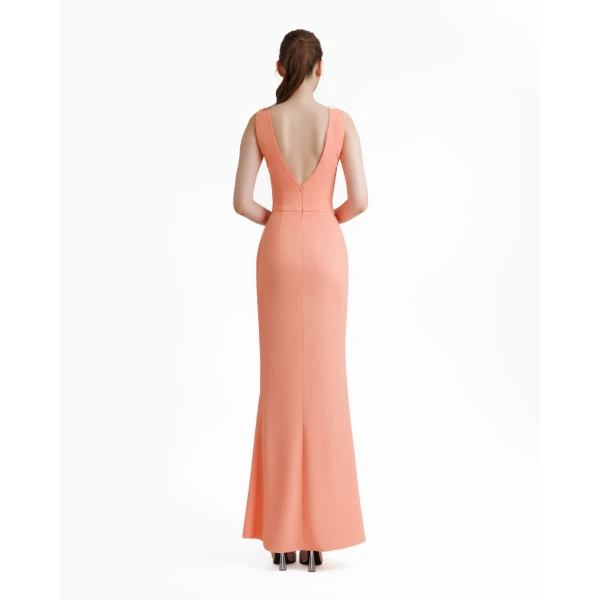 Gemy Maalouf V-Neckline Beaded Dress, view 3