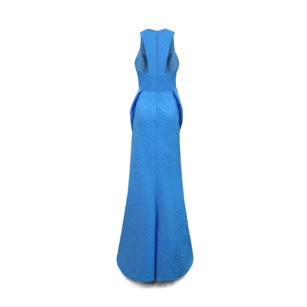 Gemy Maalouf V-Neckline Dress with Draped Waistline, view 5