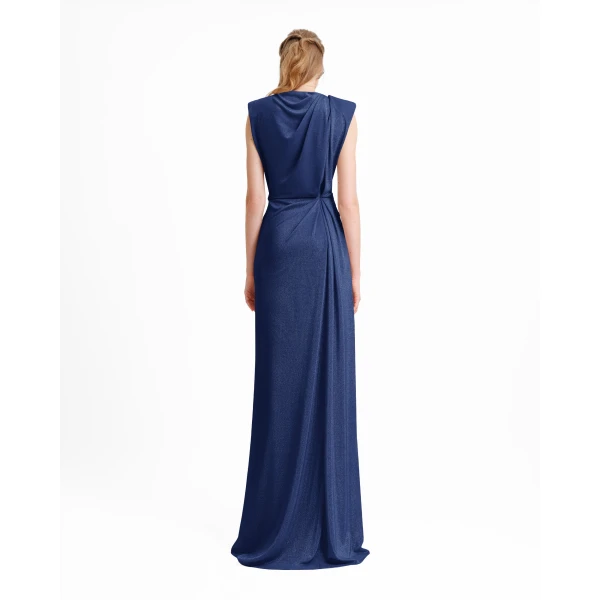 Gemy Maalouf V-neckline Dress With Waist Drapings, view 3