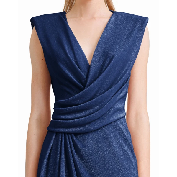 Gemy Maalouf V-neckline Dress With Waist Drapings, view 4