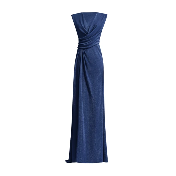 Gemy Maalouf V-neckline Dress With Waist Drapings, view 5