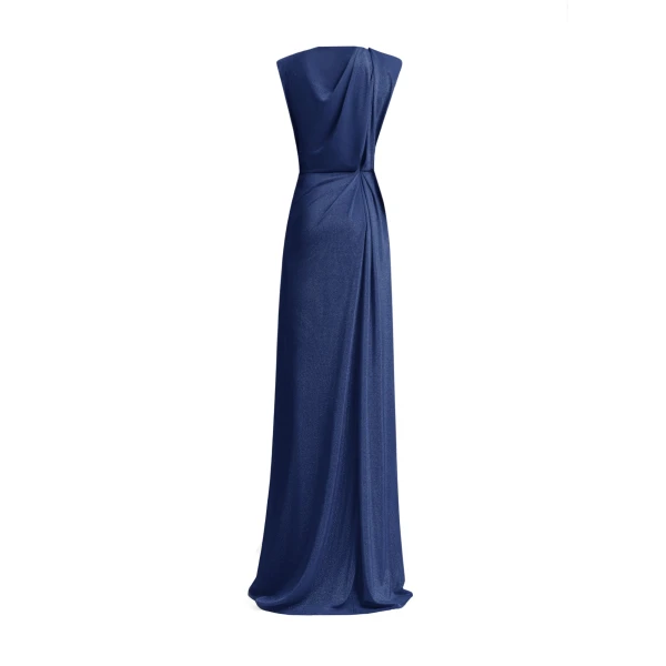 Gemy Maalouf V-neckline Dress With Waist Drapings