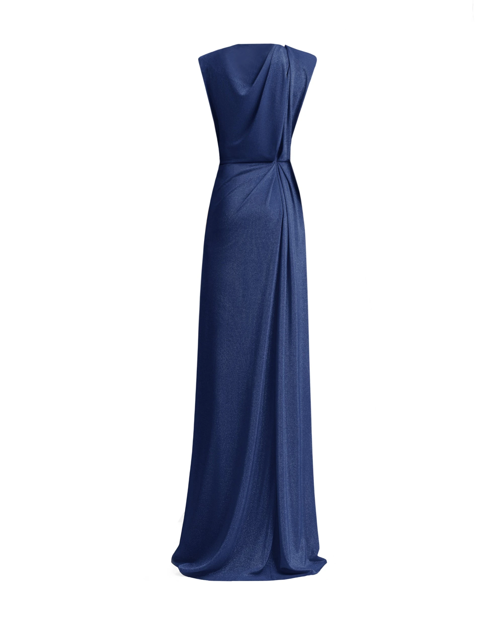 Gemy Maalouf V-neckline Dress With Waist Drapings Gemy Maalouf V-neckline Dress With Waist Drapings