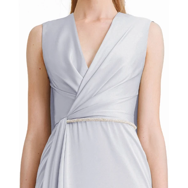 Gemy Maalouf V-neckline With Cape-like Back Dress, view 4