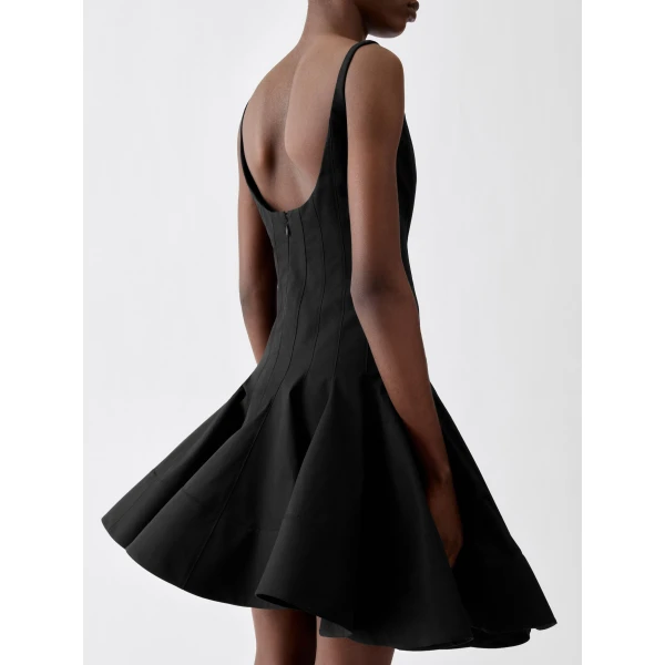 JACQUEMUS The Agave Mini Dress in Black, view 4