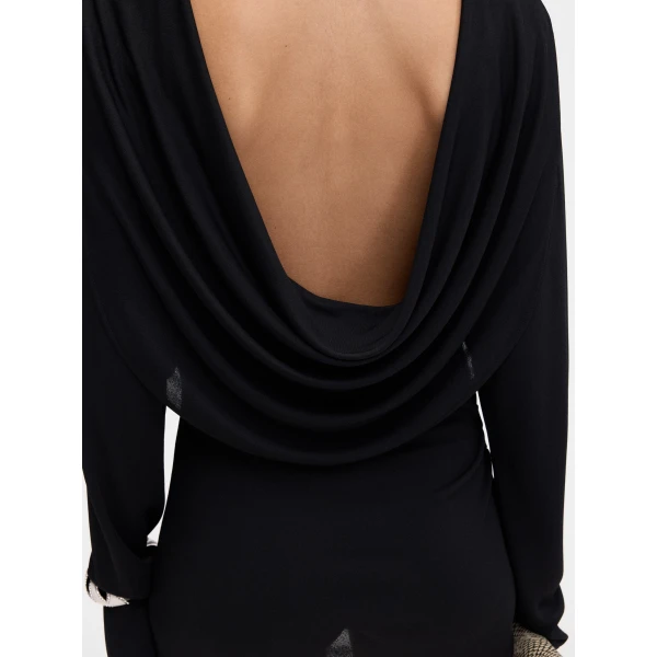 JACQUEMUS The Croisière Dress in Black, view 5