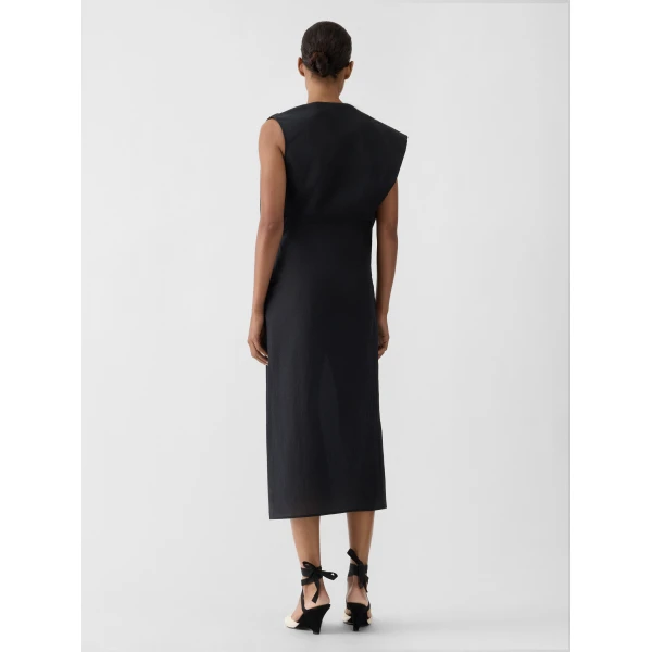 JACQUEMUS The Drap Dress in Black, view 3