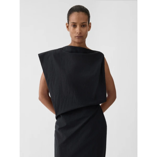 JACQUEMUS The Drap Dress in Black, view 4