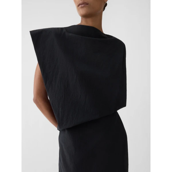 JACQUEMUS The Drap Dress in Black, view 5