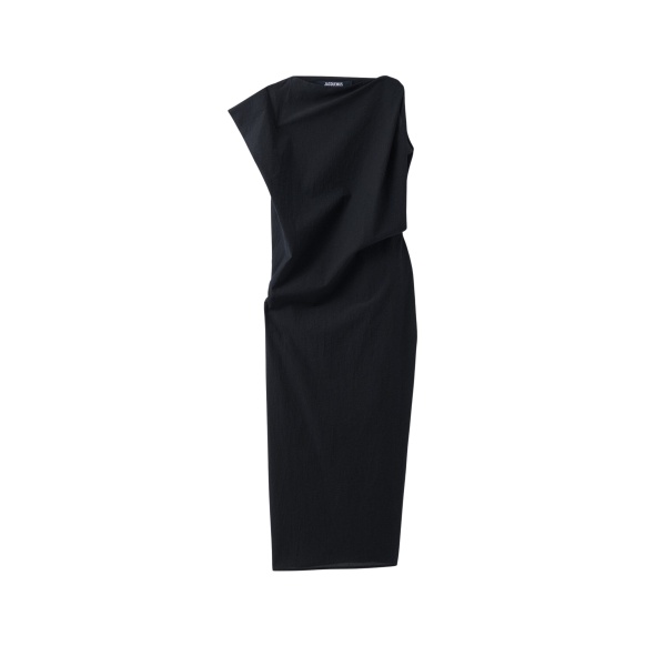 JACQUEMUS The Drap Dress in Black