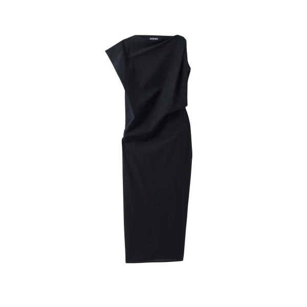JACQUEMUS The Drap Dress in Black