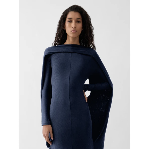 JACQUEMUS The Joya Dress in Dark Navy, view 4