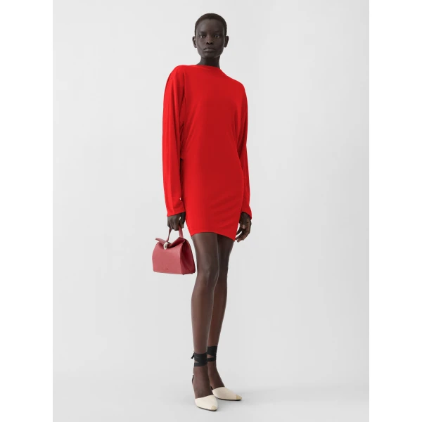 JACQUEMUS The Mistral Dress in Red, view 2