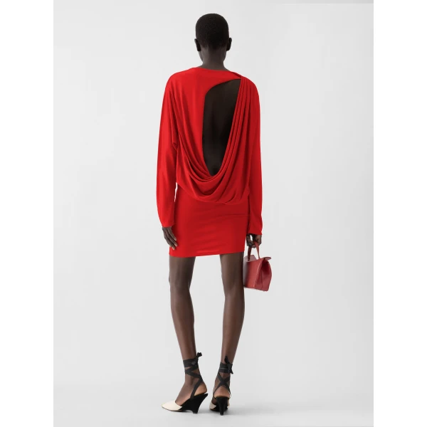 JACQUEMUS The Mistral Dress in Red, view 3