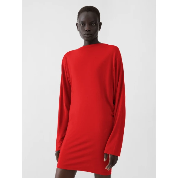 JACQUEMUS The Mistral Dress in Red, view 4