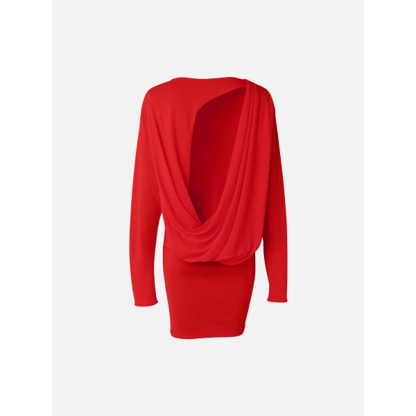 JACQUEMUS The Mistral Dress in Red, view 7