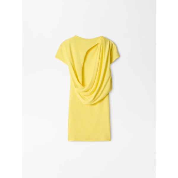 JACQUEMUS The Mistral Short-Sleeve Dress in Yellow, view 7