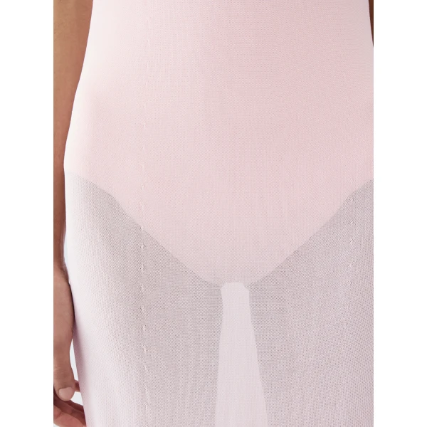 JACQUEMUS The Nodo Midi Dress in Pink, view 5
