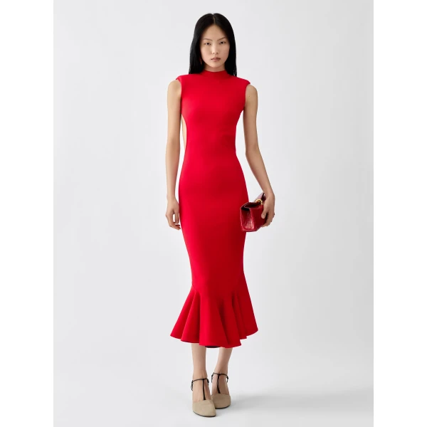 JACQUEMUS The Palmier Dress in Red, view 2
