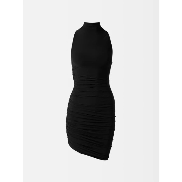JACQUEMUS The Piazza Short Dress in Black, view 6