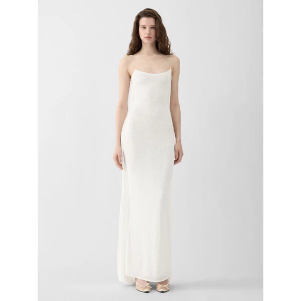 JACQUEMUS The Plumetis Knit Dress in Off-White, view 2