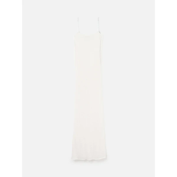 JACQUEMUS The Plumetis Knit Dress in Off-White, view 6