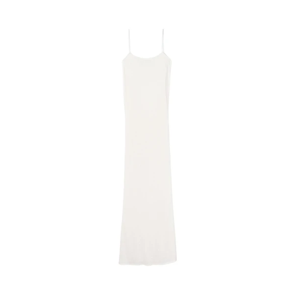 JACQUEMUS The Plumetis Knit Dress in Off-White