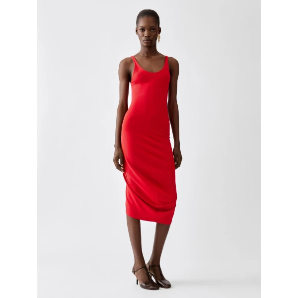 JACQUEMUS The Regata Dress in Red, view 2