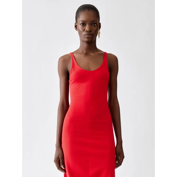 JACQUEMUS The Regata Dress in Red, view 3