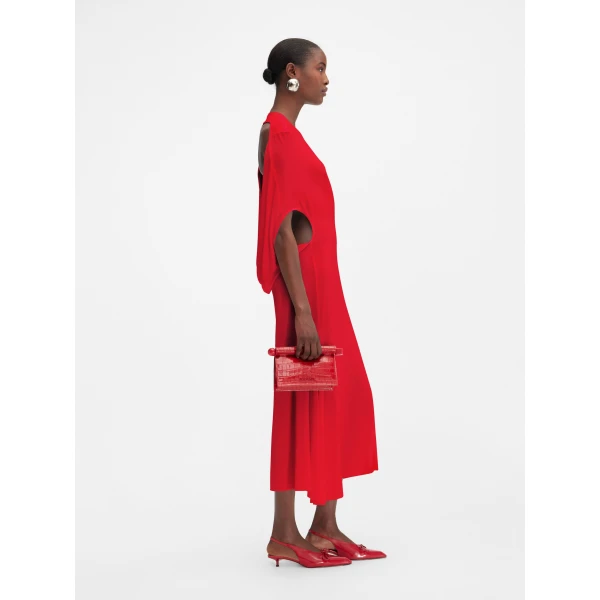 JACQUEMUS The Salerno Dress in Red, view 3