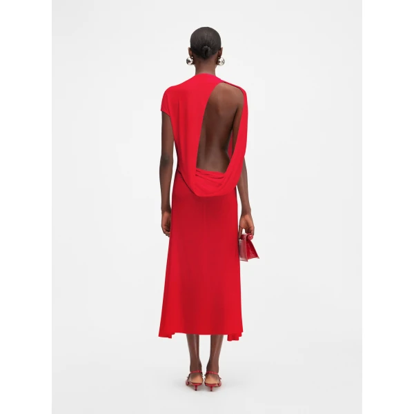JACQUEMUS The Salerno Dress in Red, view 4