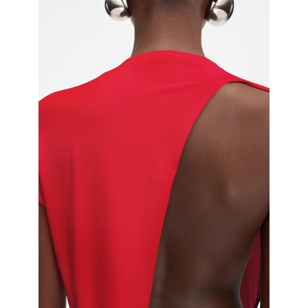 JACQUEMUS The Salerno Dress in Red, view 5