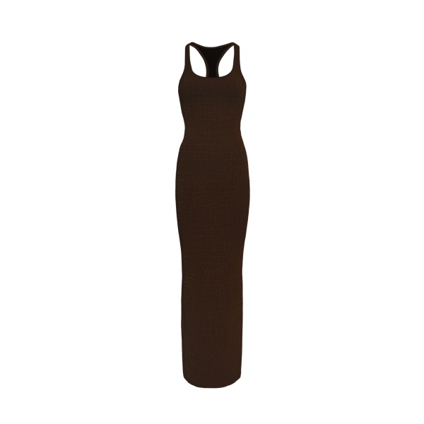 JACQUEMUS The Scala Dress in Dark Brown