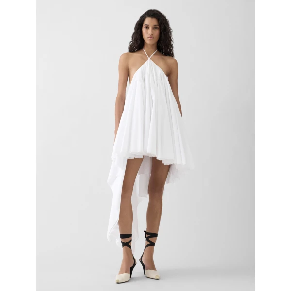 JACQUEMUS The Triangle Mini Dress in White, view 2