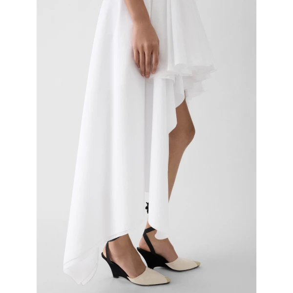 JACQUEMUS The Triangle Mini Dress in White, view 5