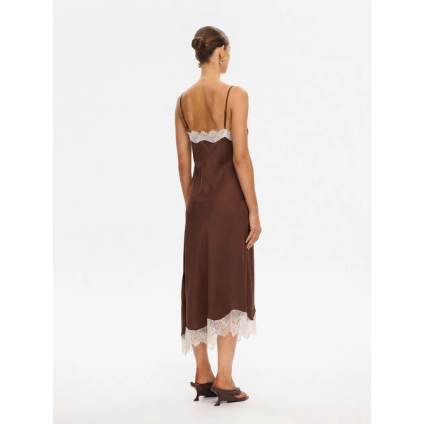 Kivari Anki Midi Dress in Chocolate, view 4