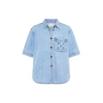 Kivari Ariana Denim Shirt in Pale Stone