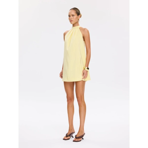 Kivari Arlette Mini Dress in Butter, view 3
