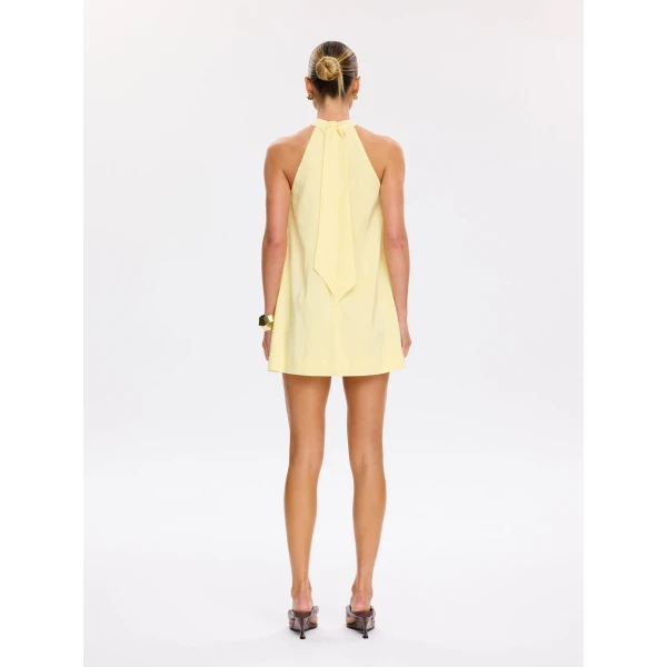 Kivari Arlette Mini Dress in Butter, view 4