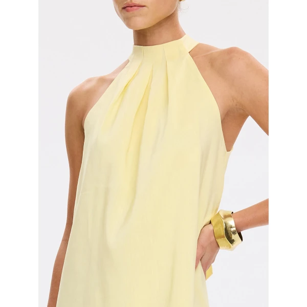 Kivari Arlette Mini Dress in Butter, view 5